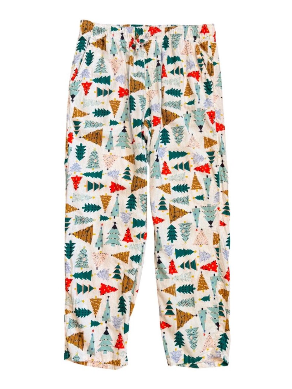 Old Navy Christmas Tree Pajama Pants Festive Holiday Lounge Wear Size L 100% Cot - Picture 7 of 8